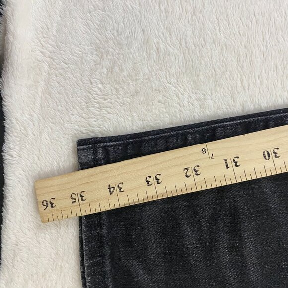 American Eagle Next Level Airflex Stacked Skinny Jeans Mens 32x35 Black Distress - Picture 11 of 12